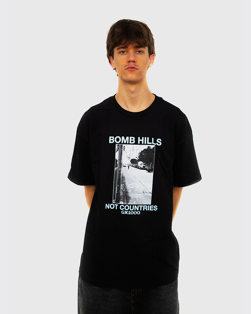 GX1000 Bomb Hills Not Countries Shirt - Black/Blue