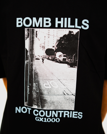 GX1000 Bomb Hills Not Countries Shirt - Black/Blue