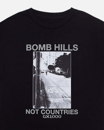 GX1000 Bomb Hills Not Countries Shirt - Black/Grey
