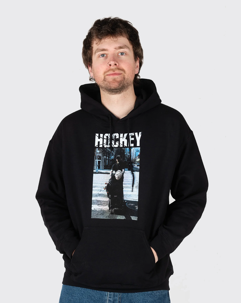 Hockey Crosswalk Hoodie - Black