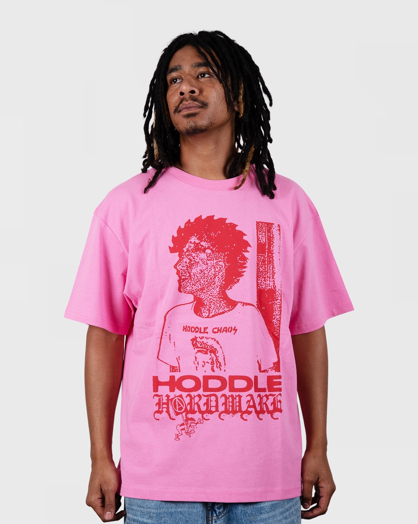 Hoddle Chaos Tee - Pink