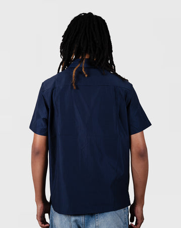 Hoddle Thorn Seesucker Shirt - Navy