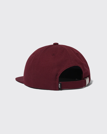 Huf Distressed Logo 5 Panel Hat - Raisin