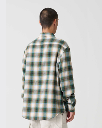 XLarge Italic Check LS Shirt - Green