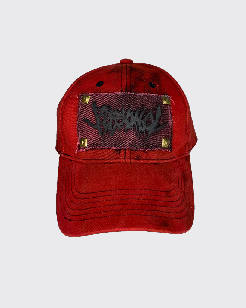 Personal Puff Print Hat - Red