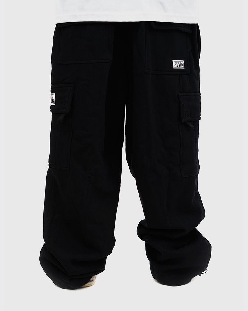 Pro Club Heavyweight Fleece Cargo Pants Black