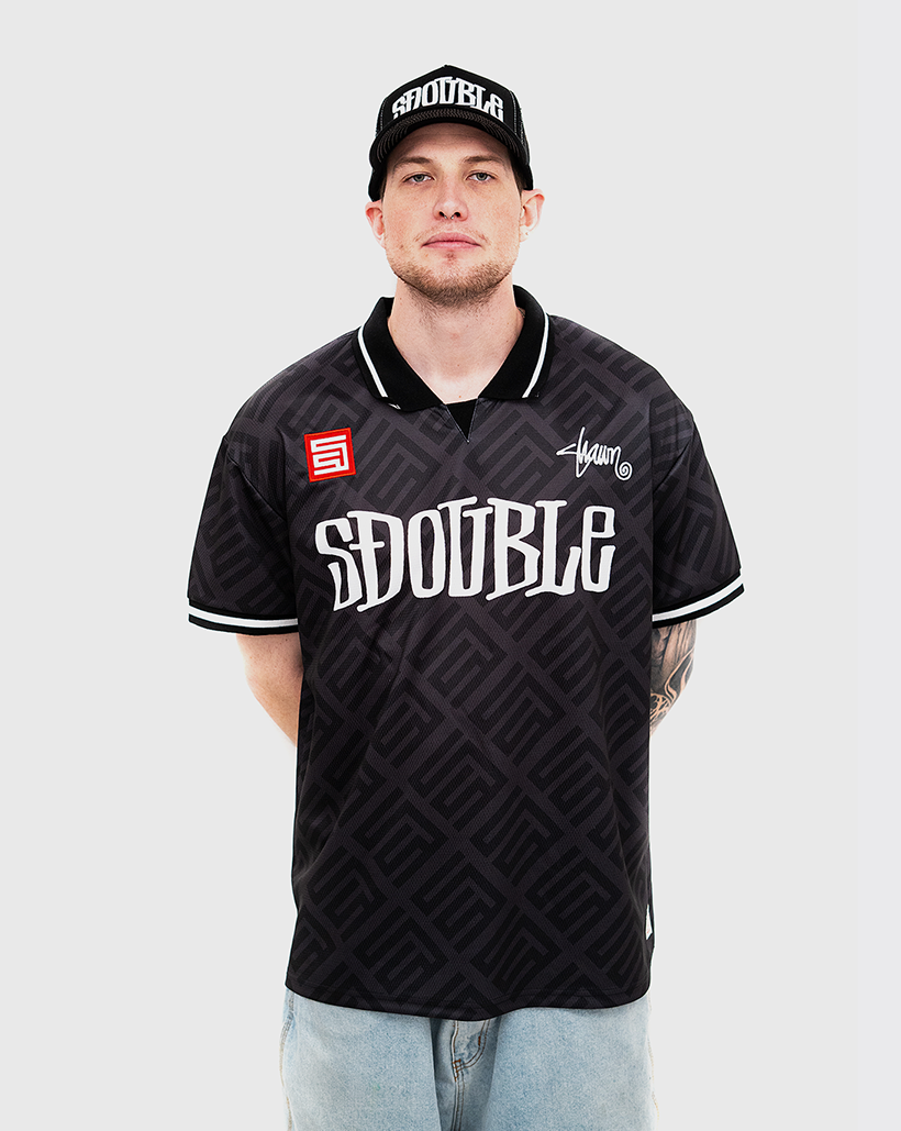 S-Double Football Jersey - Black