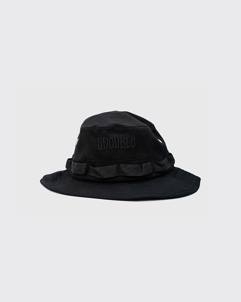 S-Double Mid-Block Boonie Hat - Black