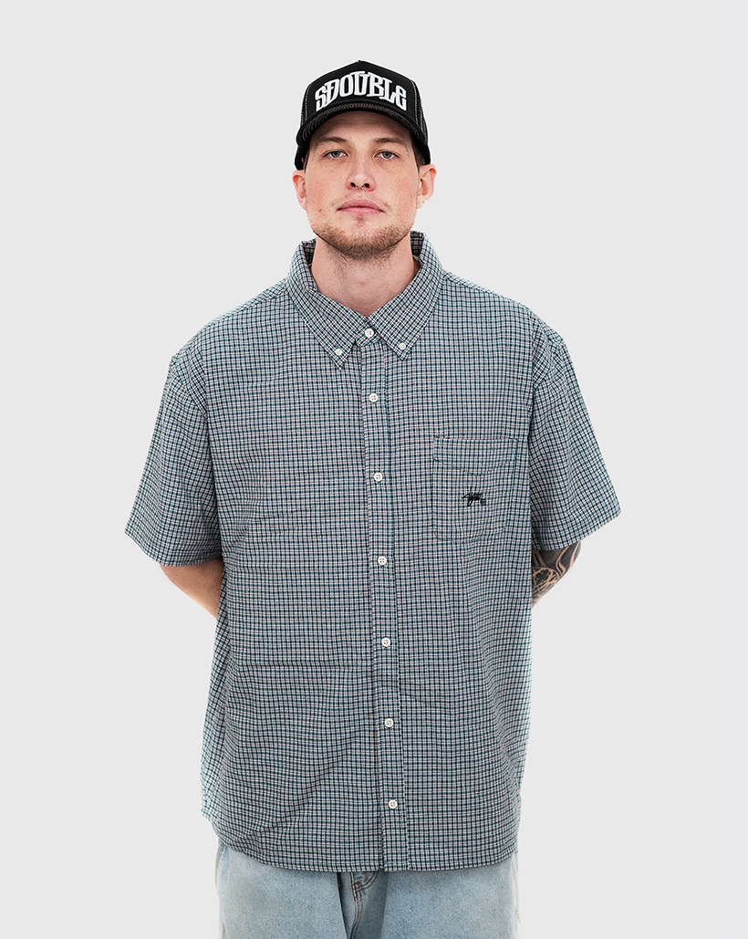 S-Double Oxford Classic Shirt - Blue Check