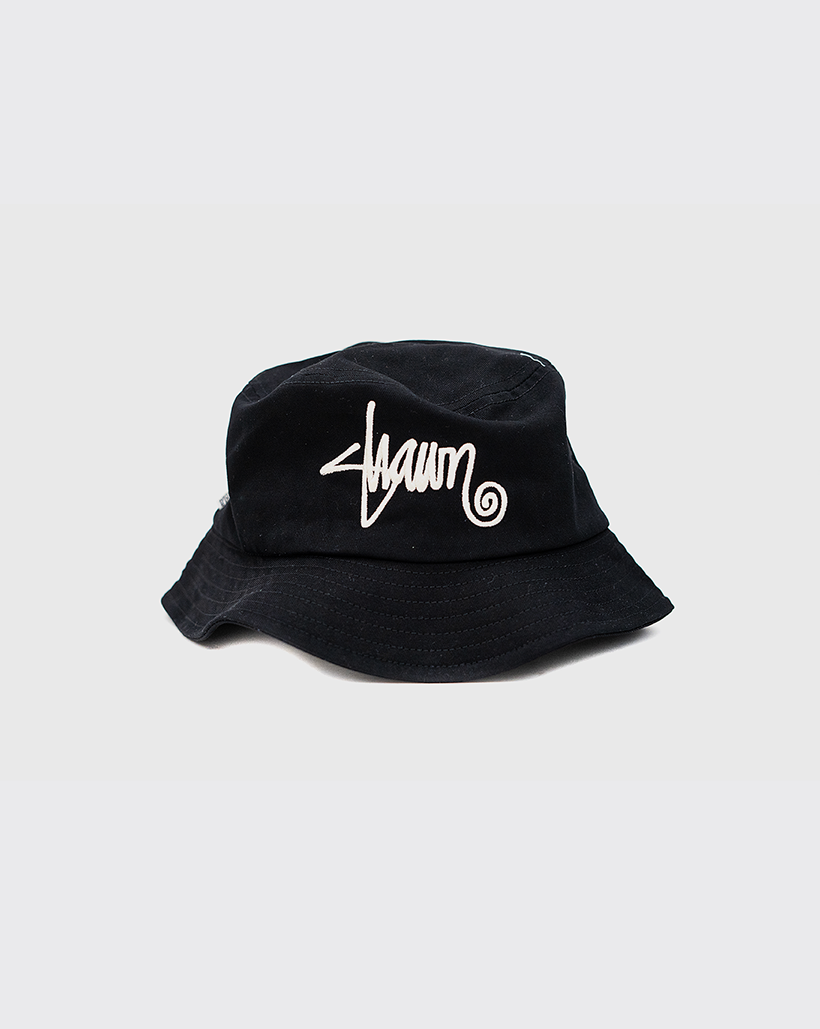 S-Double Shawn Script Bucket Hat - Black