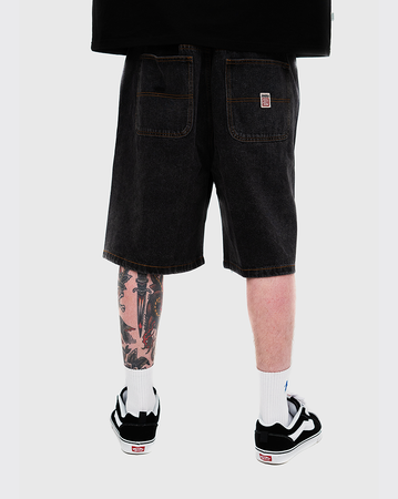 S-Double Standard Denim Short - Washed Black