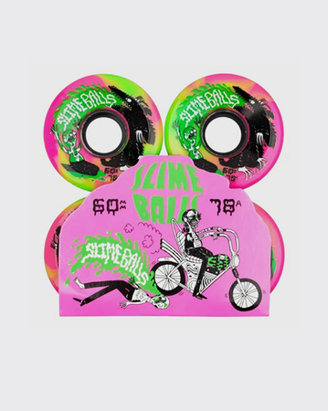 Santa Cruz Slime Balls OG Jay Howell 78A 60MM Wheels - Slime Pink/Green Swirl