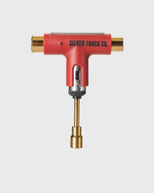 Silver Ratchet Skate Tool - Red/Gold