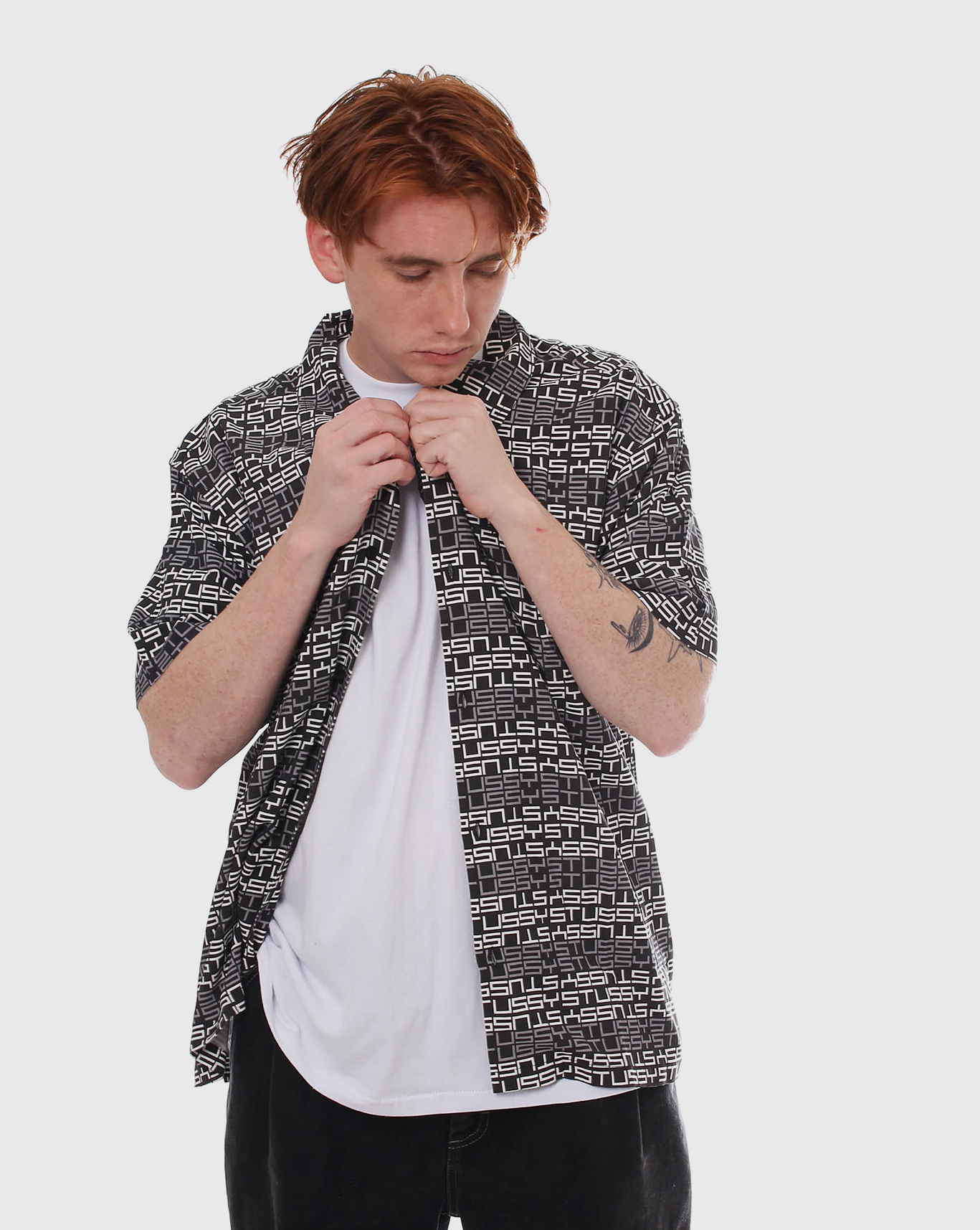 Stussy Repeat Shirt - Black