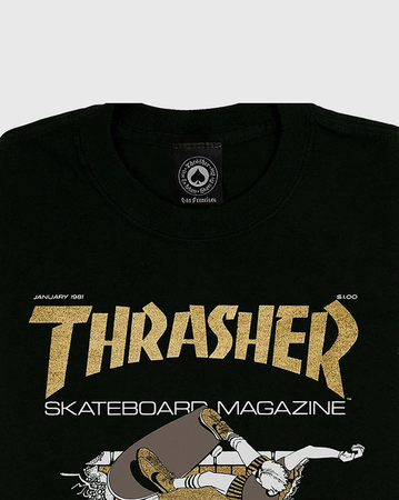 Thrasher First Cover Tee - Black/Gold