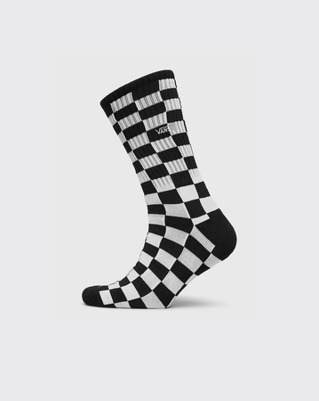 Vans Checkerboard Crew Sock - White/Black