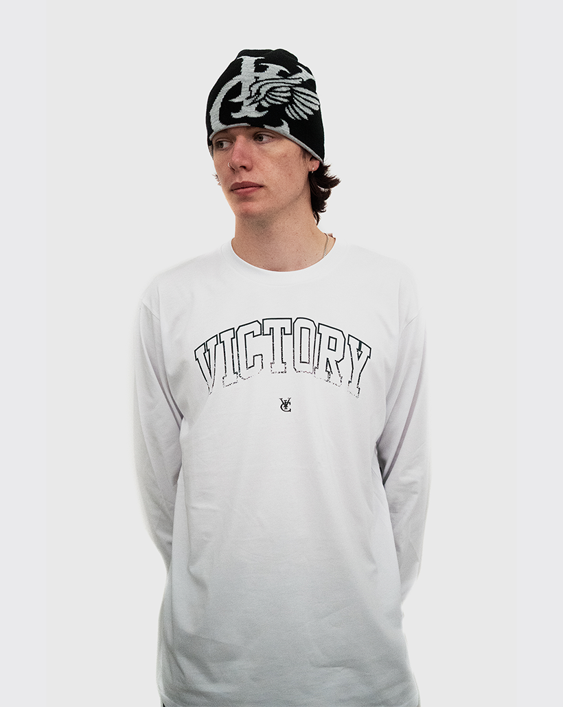 Vic Distressed LS Shirt - White