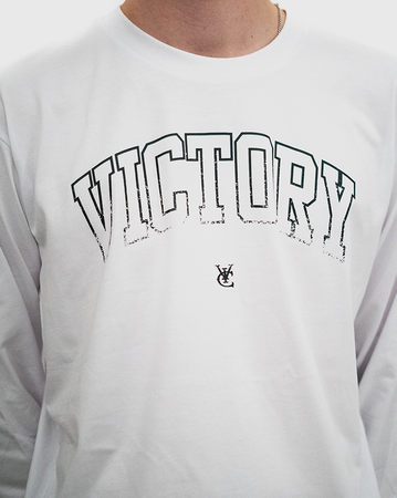 Vic Distressed LS Shirt - White