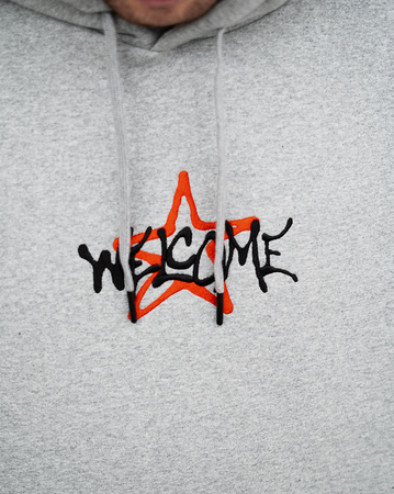 Welcome Sirius Pigment Dyed Hoodie - Heather Grey