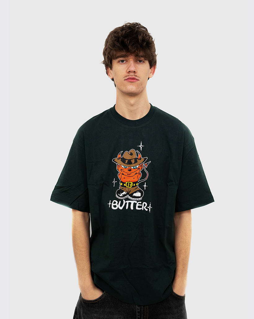 Butter Goods Devil Shirt - Dark Forest