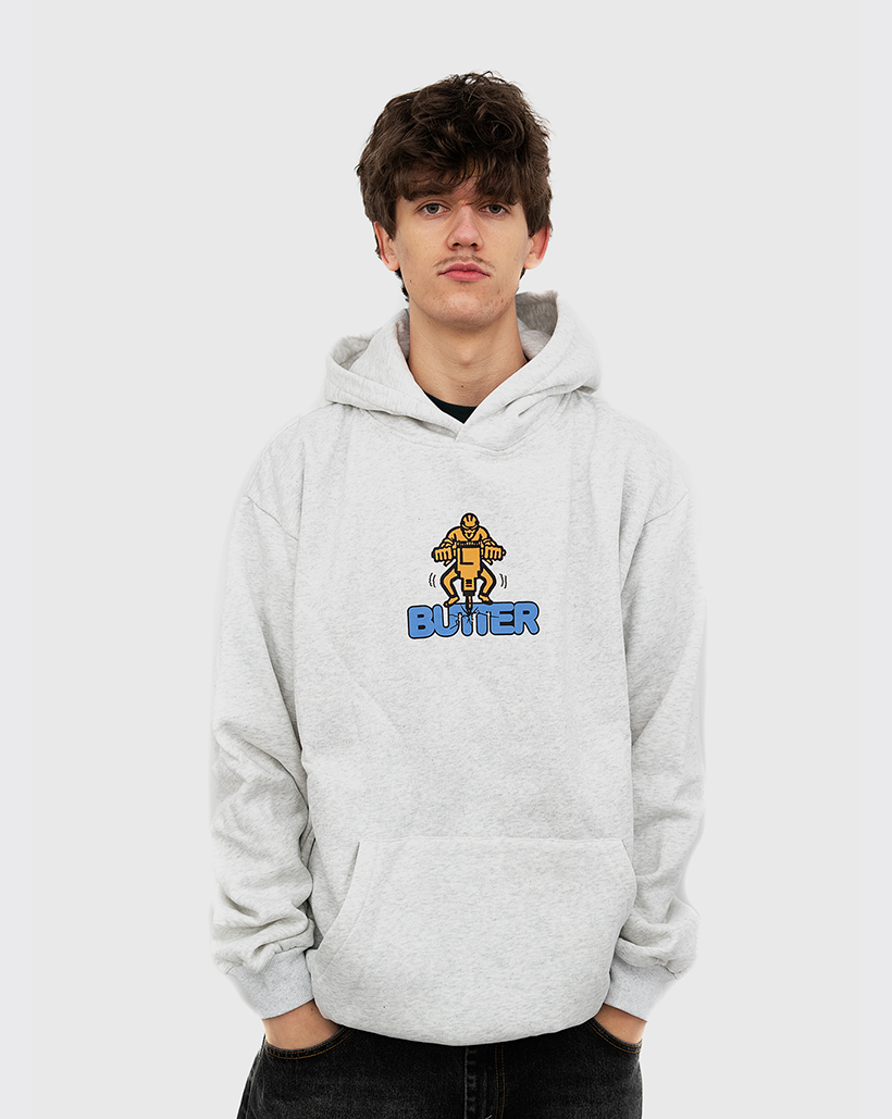 Butter Goods Jack Hammer Pullover Hood - Ash