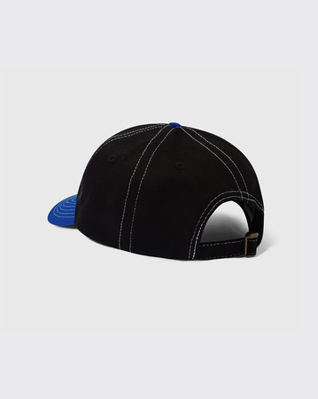 Butter Goods Scratch 6 Panel Hat - Black/Royal Blue