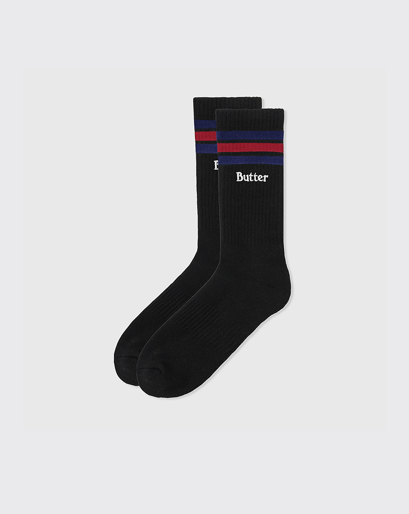 Butter Goods Stripe Socks - Black