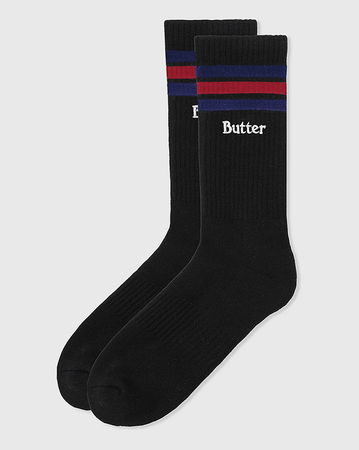 Butter Goods Stripe Socks - Black