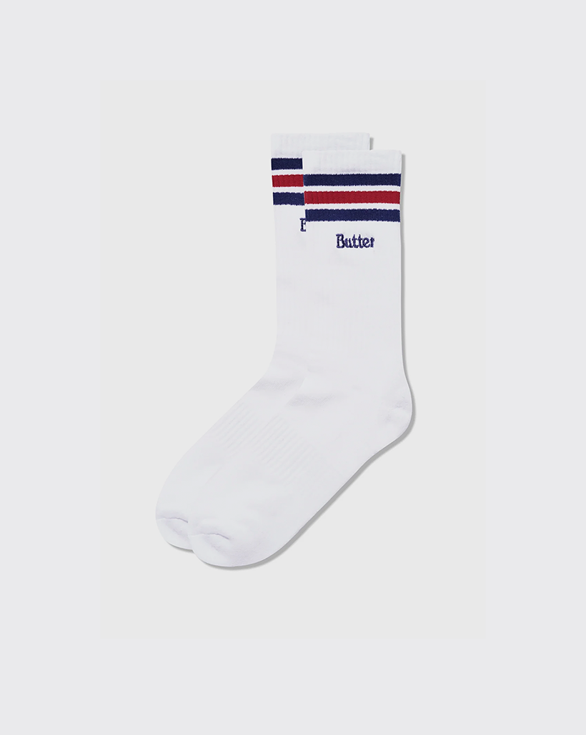 Butter Goods Stripe Socks - White