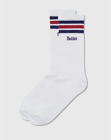 Butter Goods Stripe Socks - White