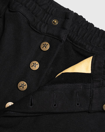 Carpet C Star Buttonfly Sweatpants - Black
