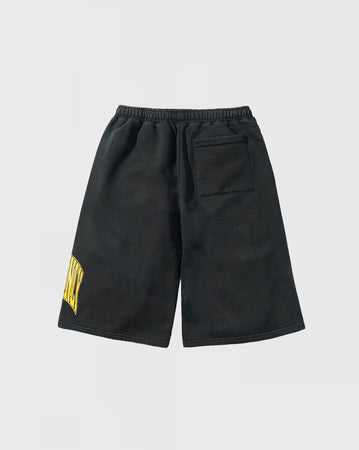 Cash Only Bench Fleece Shorts - Washed Black
