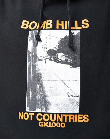 GX1000 Bomb Hills Not Countries Hood - Black/Orange