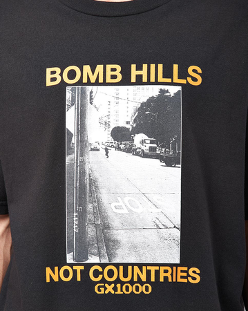 GX1000 Bomb Hills Not Countries Shirt - Black/Orange