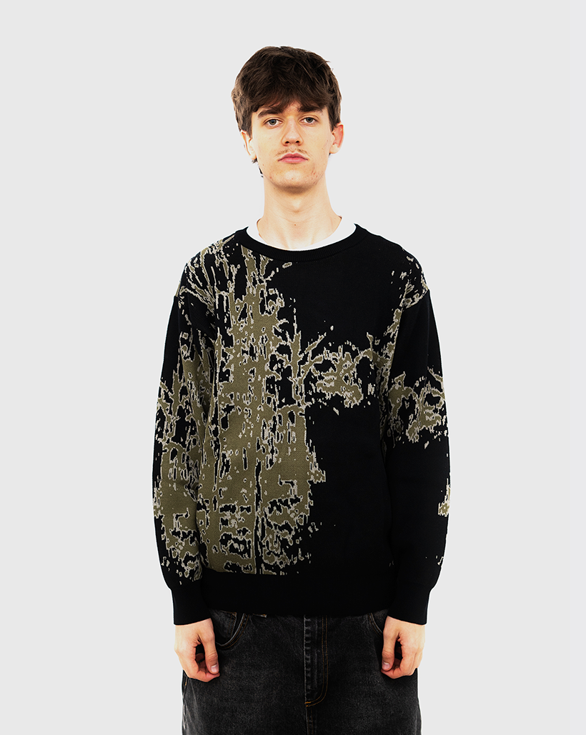 GX1000 Forest Jacquard Sweater - Black