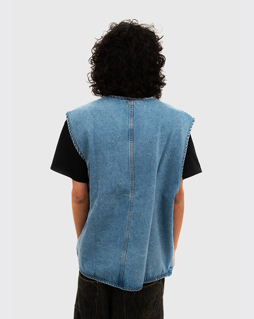 Huffer Denim Pack Vest - Mid Wash