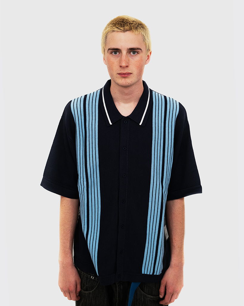 Huffer Fore Knit Shirt - Navy