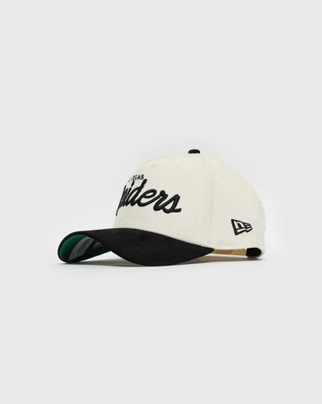 New Era 940 AFrame Las Vegas Raiders Cord Script Snapback - Chalk White/Black