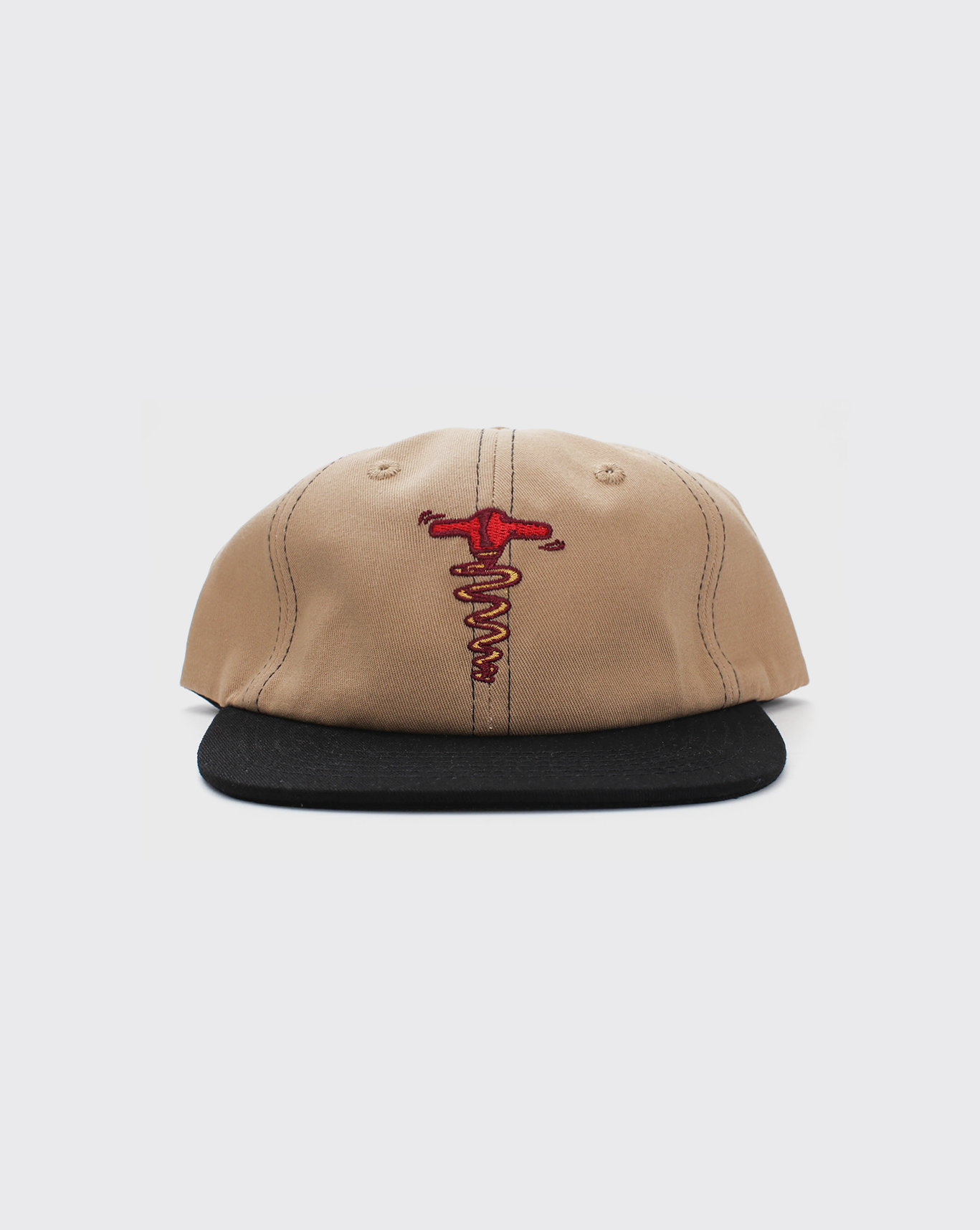 Passport Corkscrew 5 Panel Hat - Sand