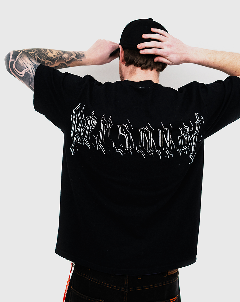 Personal Knight Font Shirt - Black