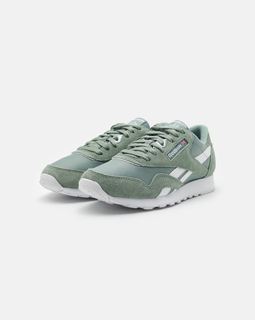 Reebok CL Nylon Shoe - Green/Chalk