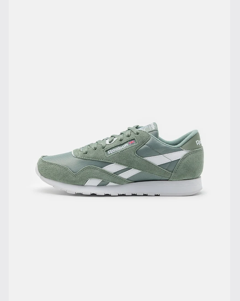 Reebok CL Nylon Shoe - Green/Chalk