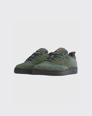 Reebok Club C 85 Shoe - Escape Green/Grey/Pump Orange