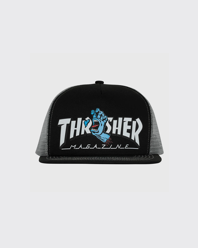 Thrasher x Santa Cruz Screaming Hand Trucker Hat - Black