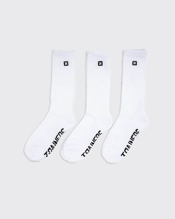 Trainers Crew 3pk Sock - White