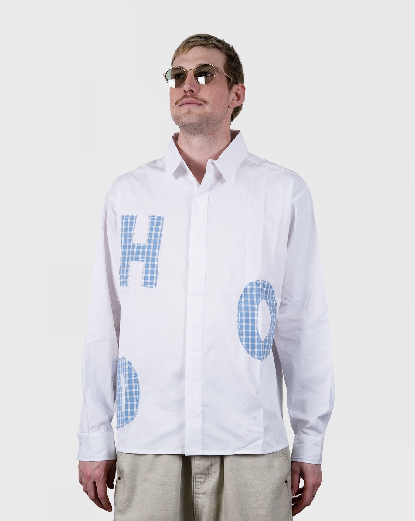 Hoddle Melange Shirt - White
