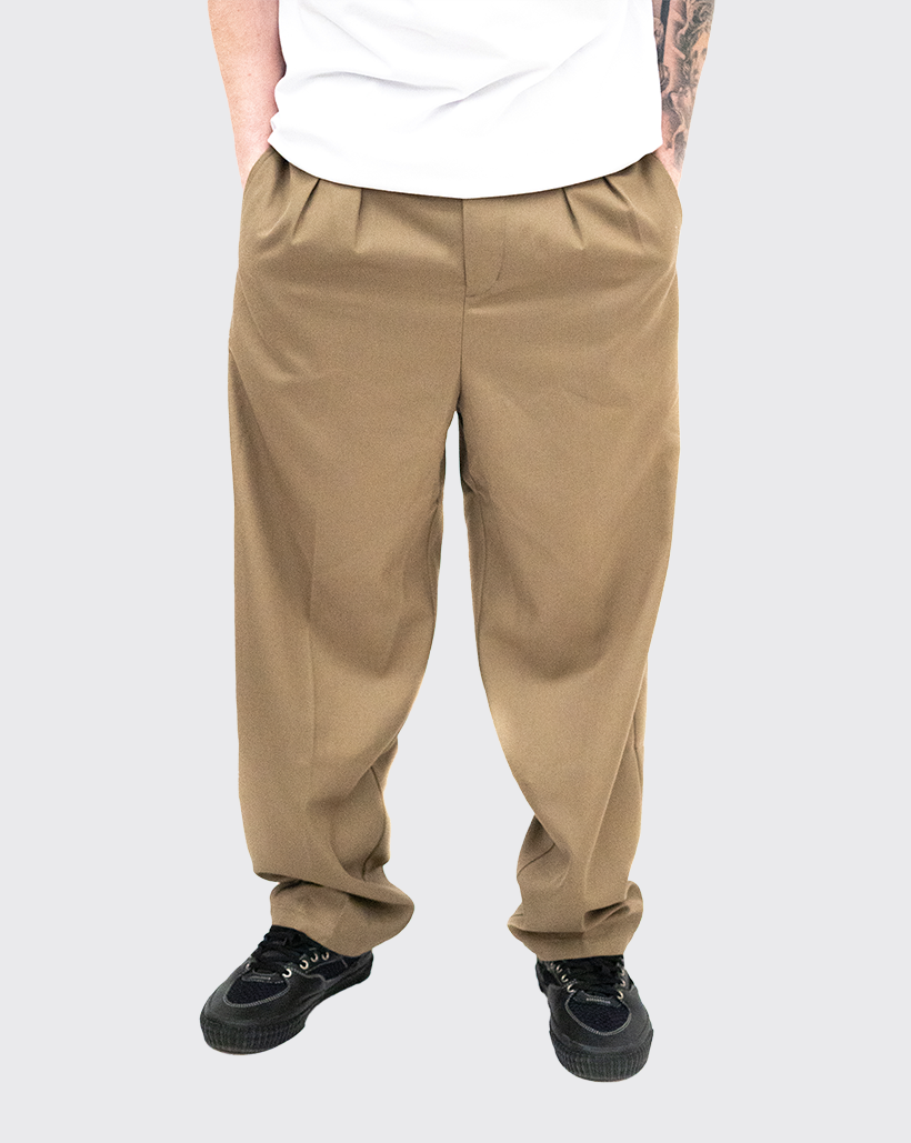 XLarge Amplify Pleated Trouser - Tobacco