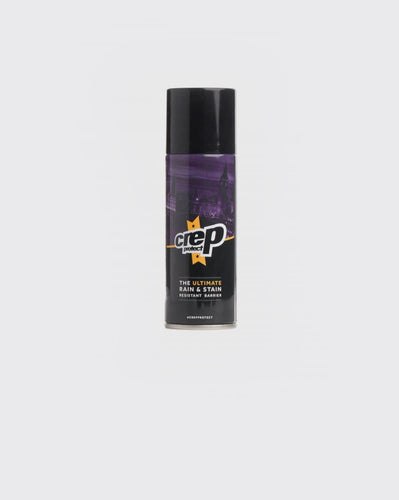 Crep Protect Spray  200ml super-hydrophobic spray that creates an invisible coating which repels liquids and prevents stains. For use on Canvas, Nubuck & Suede.  Crep Protect is easy to apply and quick drying. Dry time of 10 minutes. Repellent Spray does not affect the look, feel or performance of the sneakers.  With one application of the Spray, shoes have up to 4 weeks of protection from liquids. Protect up to 12 shoes with 1 can of CP Spray today.